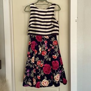 Anthropology Striped/Floral Dress